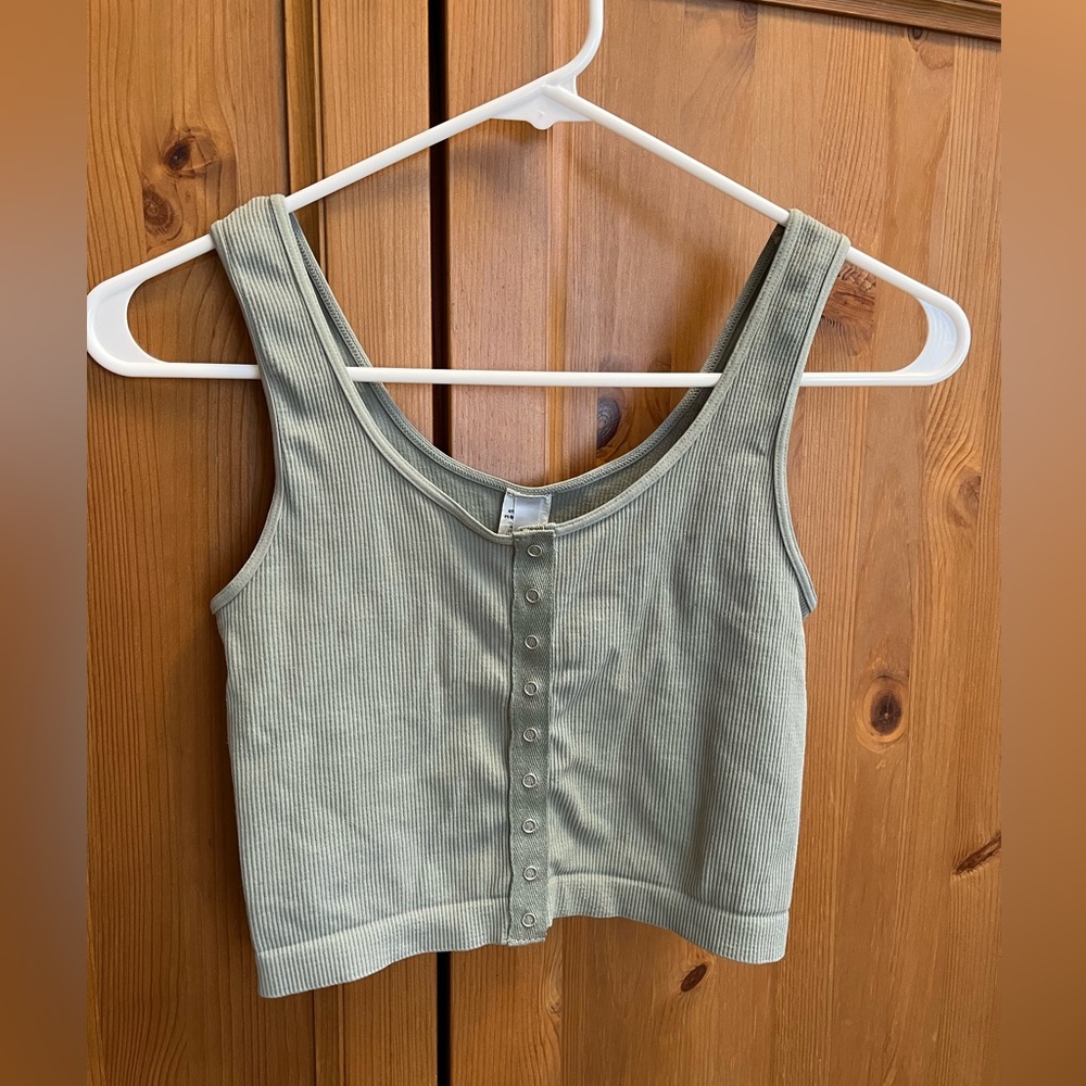 Nikibiki sage green tank One Size